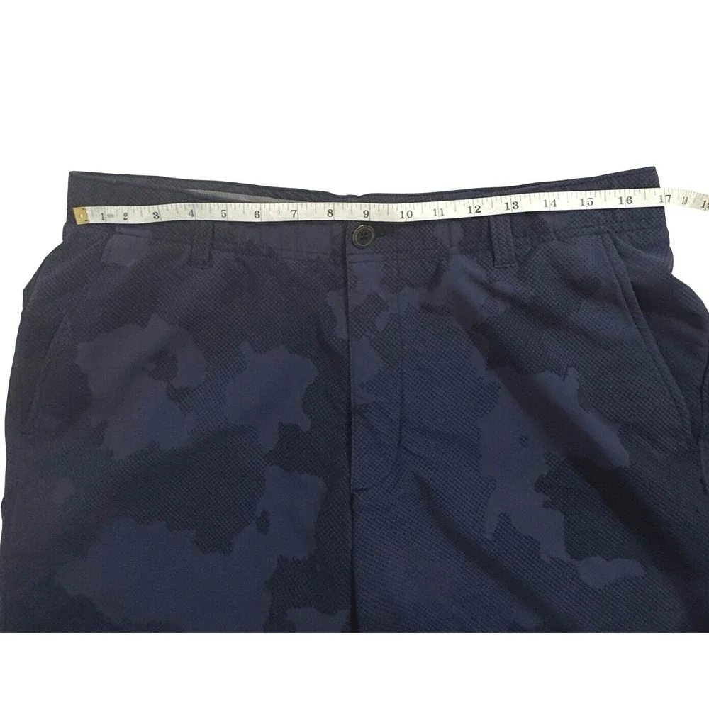 Under Armour Shorts Men's 36 UA Storm Heat Gear Blue Camo Nylon Performance Golf